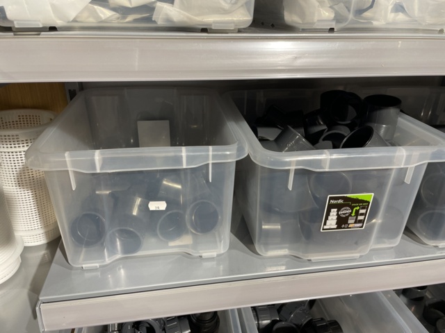 946701-21 17 sections of shelves with pool items