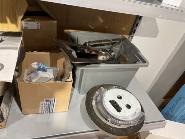 946701-49 17 sections of shelves with pool items