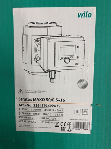 963760-2 Cirkulationspump Wilo Stratos Maxo 50/0,5-16