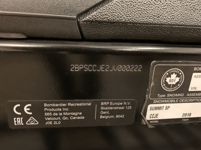 940677-15 Snowmobile Ski-Doo Summit SP 600 HO E-tec 154" - 2018