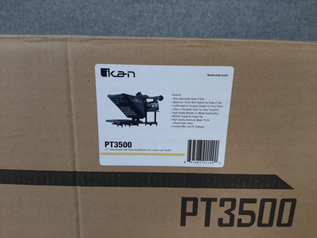 920755-3 Teleprompter, Ikan, PT3500-HB 15´´, - Ny i kartong!
