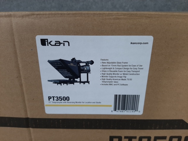920755-4 Teleprompter, Ikan, PT3500-HB 15´´, - Ny i kartong!
