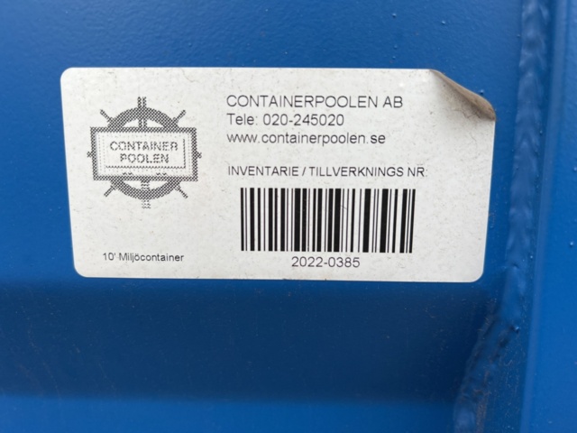 964095-4 10-foot container furnished for chem