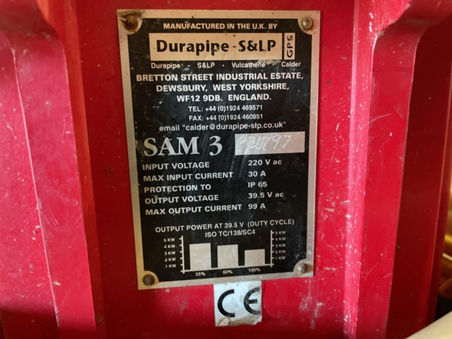 964923-4 Plastic pipe welding - MCA & Calder SAM 3