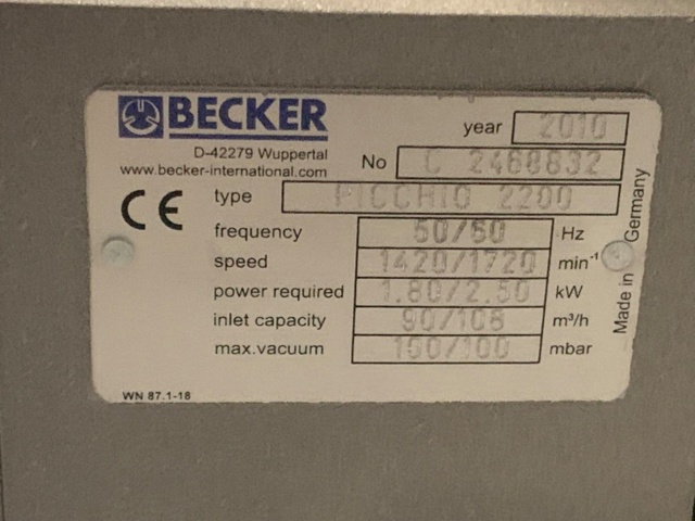 824944-6 Vacuum pump Becker 2200