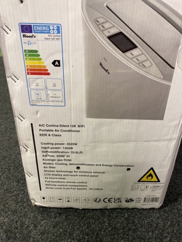 964932-4 Luftkonditionering Woods AC Cortina Silent 12K WiFI