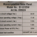 965621-3 Solar panel kit motorhome/caravan/boat 125 watts Shipping included