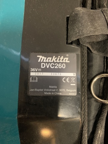 940727-5 Backpack vacuum cleaner Makita DVC260 2x18V