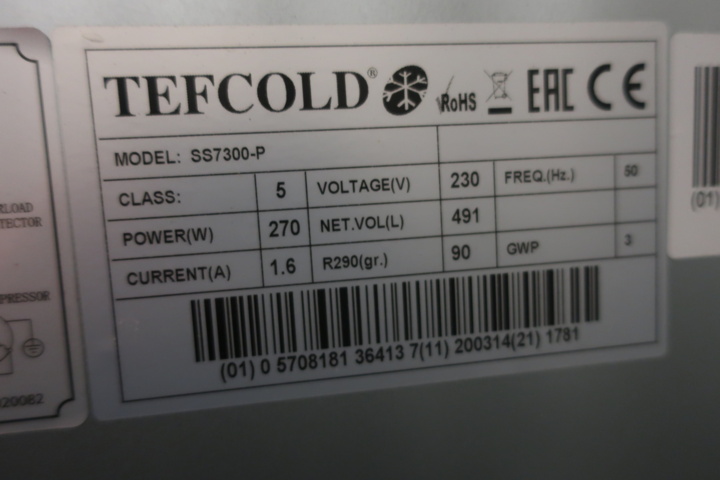 953864-13 Cooling bench with cooling channel, Tefcold SS7300-P