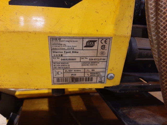 964183-6 Migsvets ESAB Warrior 500i CC/CV with feeder unit Warrior Feed 304w