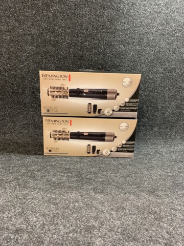 965450-1 2 hot air brushes Remington AS7580 Blow Dry & Style – Caring 1000W Rotating Airstyler