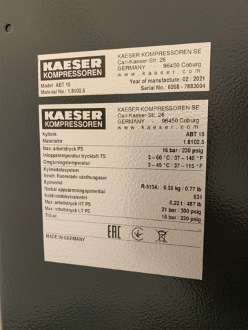 940743-10 Screw compressor Kaeser Aircenter SM13 -2021
