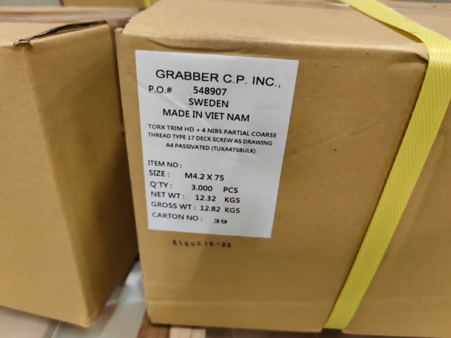 966774-3 About 120,000 anchor screws Grabber 4.2x75 mm