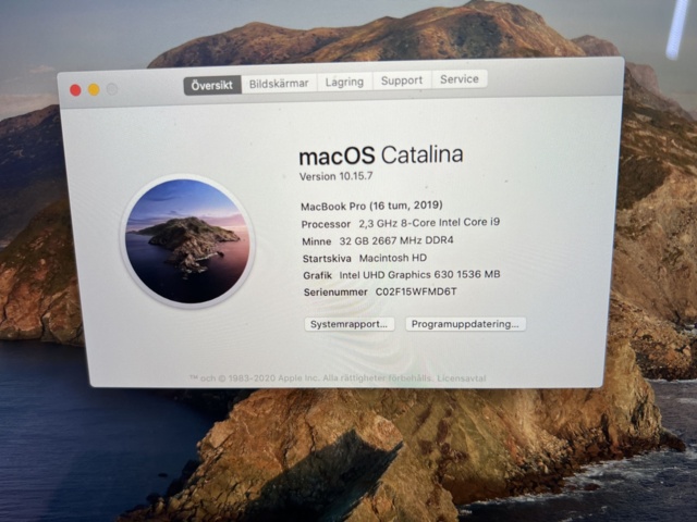 921696-11 Laptop, Apple, MacBook Pro 16" 1 TB, 2019 - Shipping included!