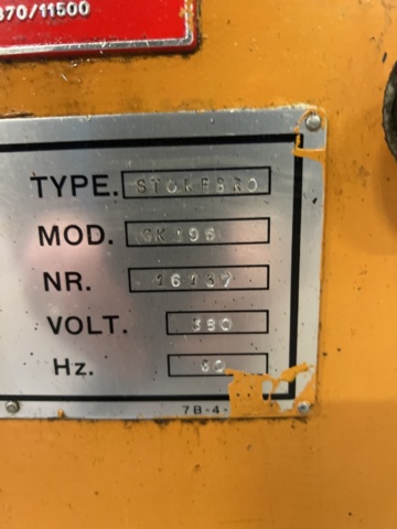 896943-8 Support lathe Storebro GK195