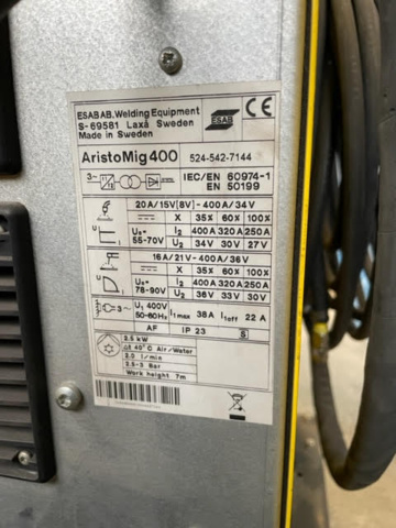 961014-4 Swets Esab Aristo Mig 400
