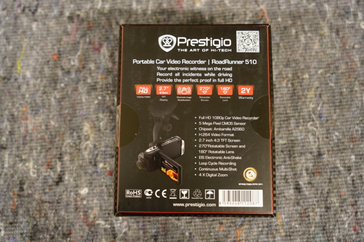 954012-4 3 car cameras PRESTIGIO ROADRUNNER CAR CAMERA 510HD