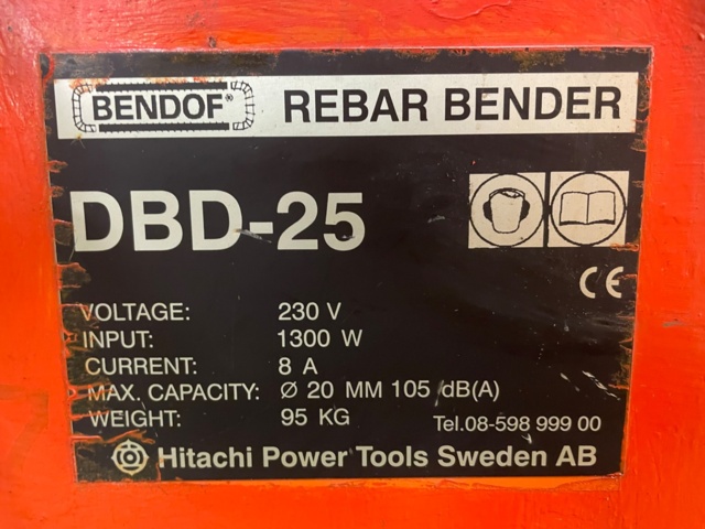 967961-2 Rebar bending machine - Bendof DBD-25