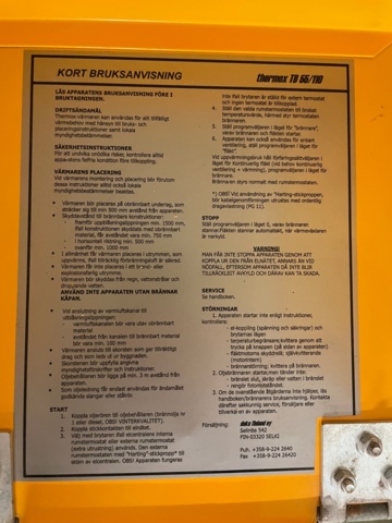 967957-8 Construction dryer - Thermox TB55/110