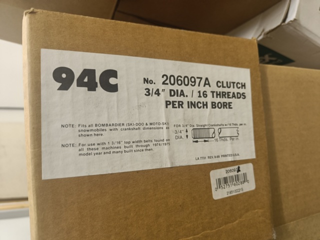 887544-12 Lot of new variators and variator accessories (Comet)