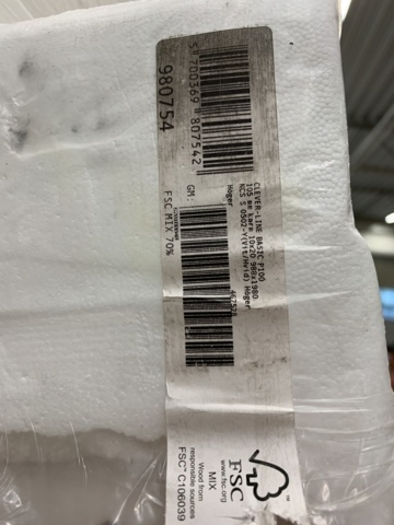 968063-6 Exterior door Swedoor P-100 White 10X20 Right