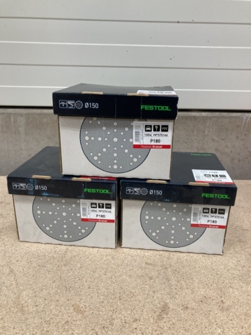 966928-1 3 x 100-pack sandpaper Festool 150 mm P180