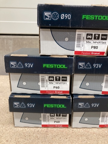 966930-2 8 x 50-pack of sandpaper Festool 90 and 93V P60, P80