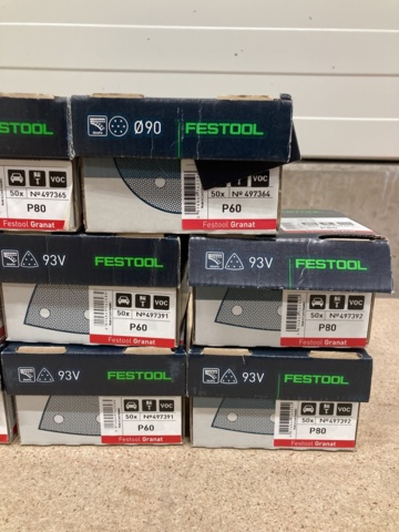 966930-3 8 x 50-pack of sandpaper Festool 90 and 93V P60, P80