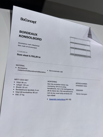 964269-3 Console table Bordeaux BoConcept