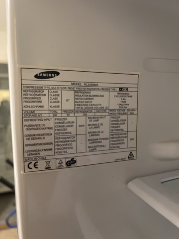 968868-2 Samsung combi-freezer and dishwasher