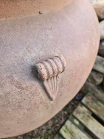 939352-3 Large red-brown clay pot without drainage hole