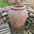 939352-4 Large red-brown clay pot without drainage hole
