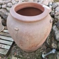 939352-5 Large red-brown clay pot without drainage hole