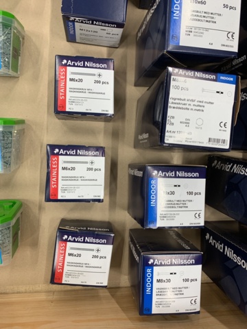 968709-9 Sortiment med bult, spik och verktyg