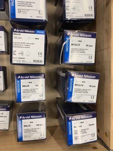 968709-10 Sortiment med bult, spik och verktyg