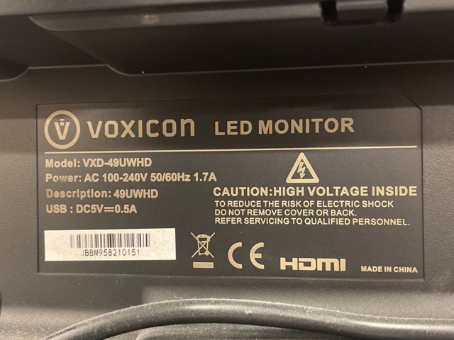 946830-8 Computer monitor Voxicon UltraWide HD 49"