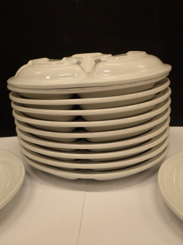 968823-4 12 new porcelain plates. "Three Small Dishes"