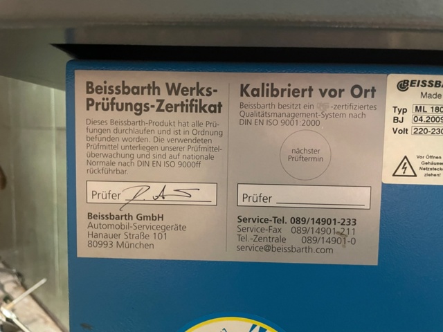 969558-7 Wheel adjuster Beissbarth ML 1800-8- complete with slide plates and lock