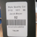 969629-3 Blazer, Tailor Jacob Blazer, size 52