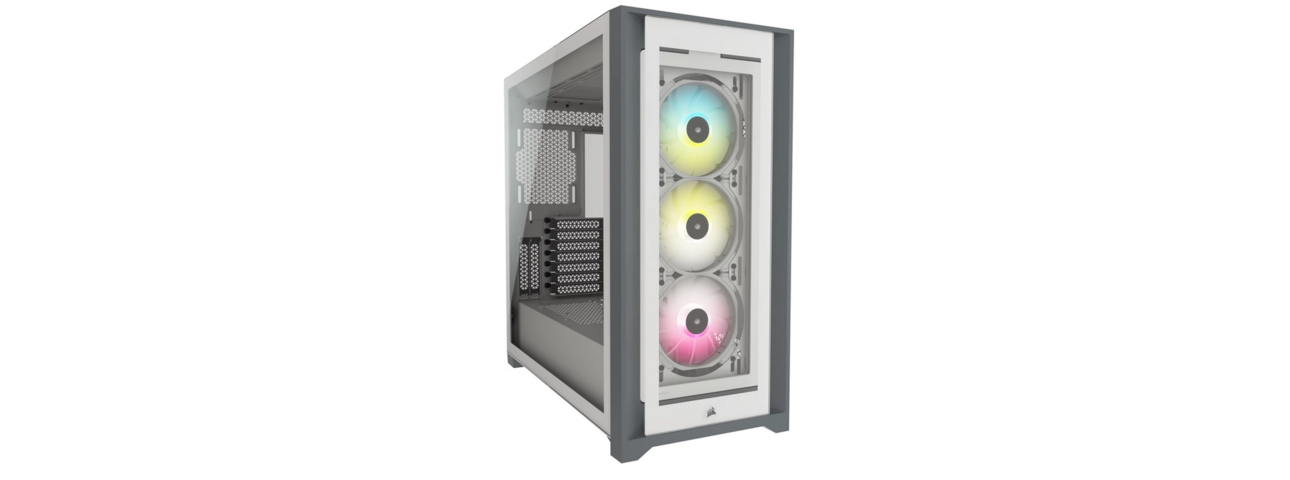 967741-1 Chassis Corsair iCUE 5000X RGB Tempered Glass White