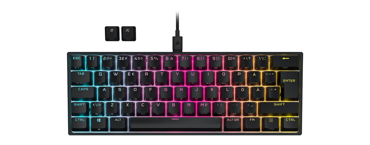 967692-1 Gaming keyboard Corsair K65 RGB MINI 60% Mechanical Keyboard Red