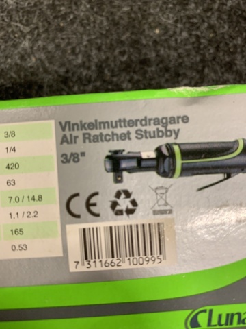 969781-4 Angle nut driver Luna ARS 3/8"