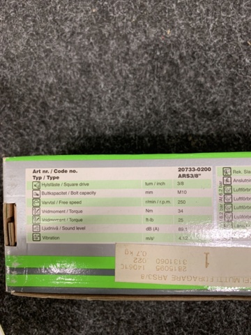 969781-5 Angle nut driver Luna ARS 3/8"