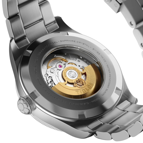 754784-5 TIDLÖS "Marine" Grön urtavla samt stålarmband