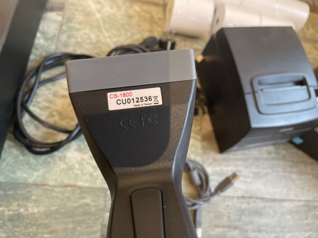 958331-6 Cash drawer, receipt printer and hand scanner