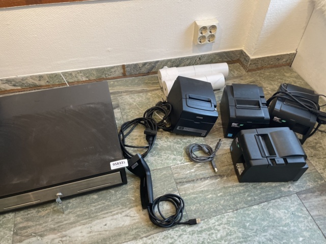 958331-1 Cash drawer, receipt printer and hand scanner