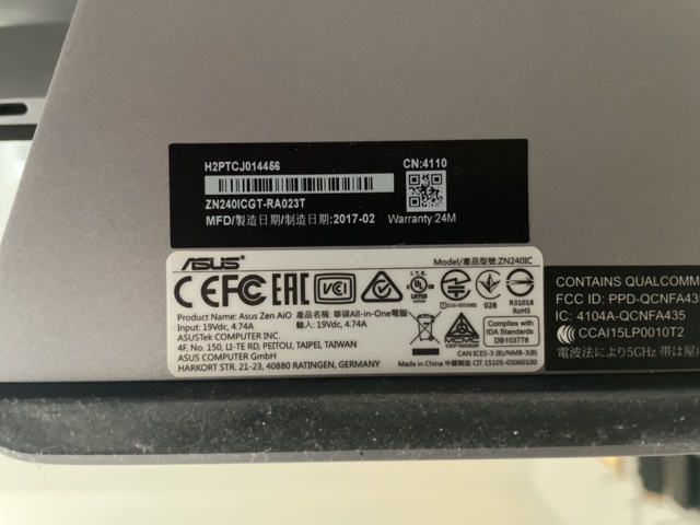 958333-8 PC ASUS Zen AiO, i5