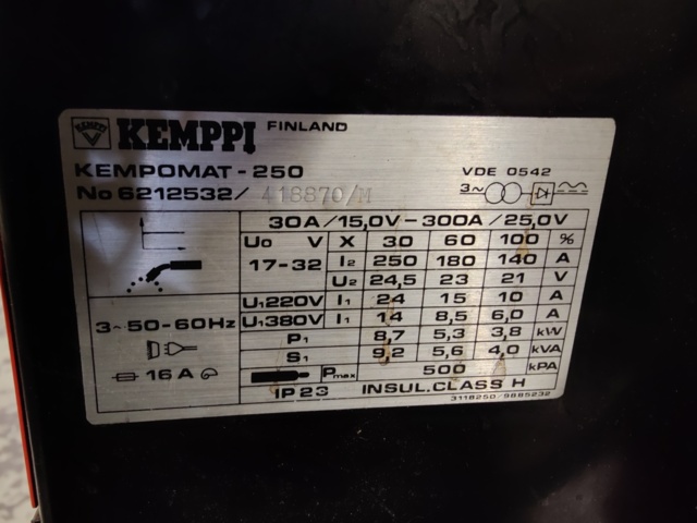 970459-6 Migwelt Kemppi Kempomat 250