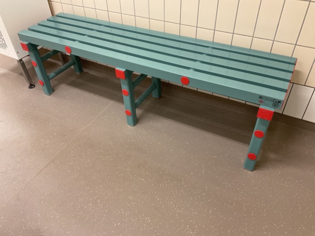 961120-2 Seat bench in plastic 1500 mm