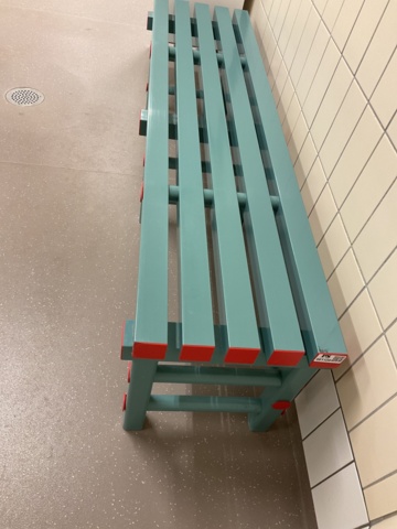 961120-4 Seat bench in plastic 1500 mm